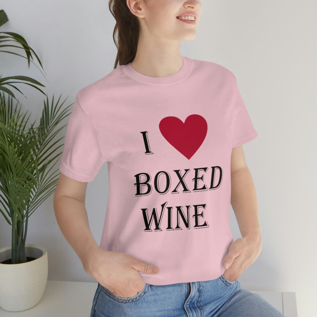 imageI Love Boxed Wine Unisex Jersey Short Sleeve TeePink