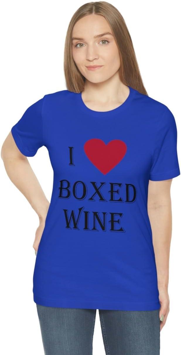 imageI Love Boxed Wine Unisex Jersey Short Sleeve TeeTrue Royal