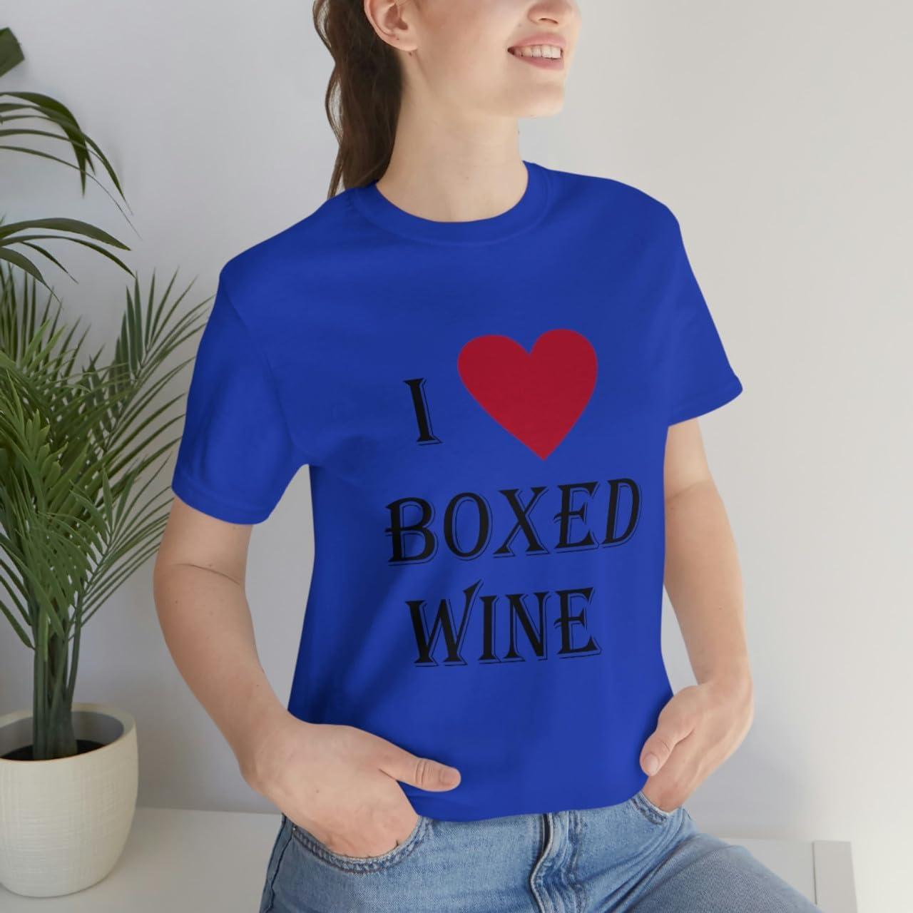 imageI Love Boxed Wine Unisex Jersey Short Sleeve TeeTrue Royal