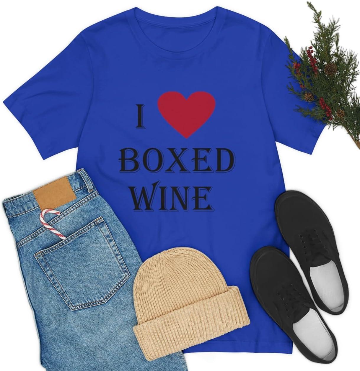 imageI Love Boxed Wine Unisex Jersey Short Sleeve TeeTrue Royal