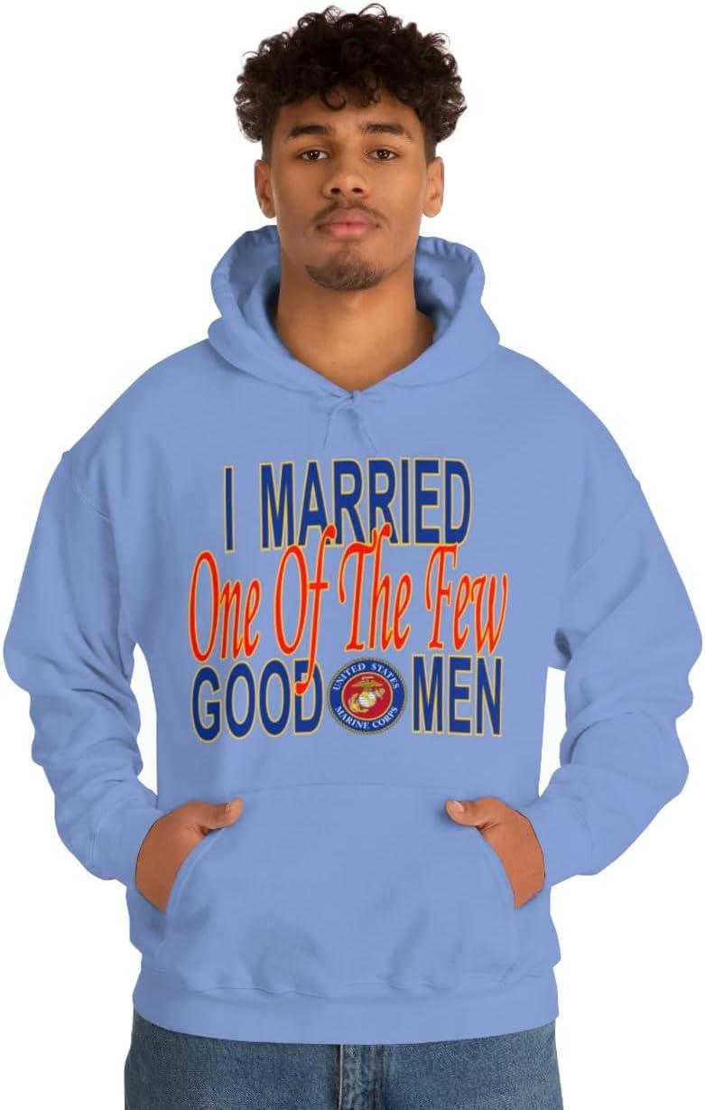 imageI Married One Of The Few Good Men HoodieCarolina Blue