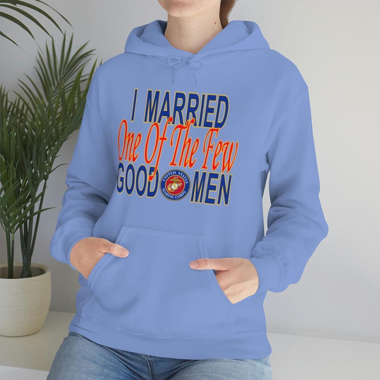 imageI Married One Of The Few Good Men HoodieCarolina Blue