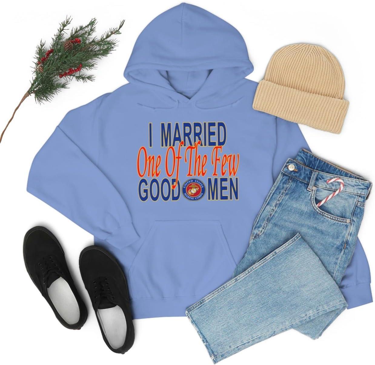 imageI Married One Of The Few Good Men HoodieCarolina Blue