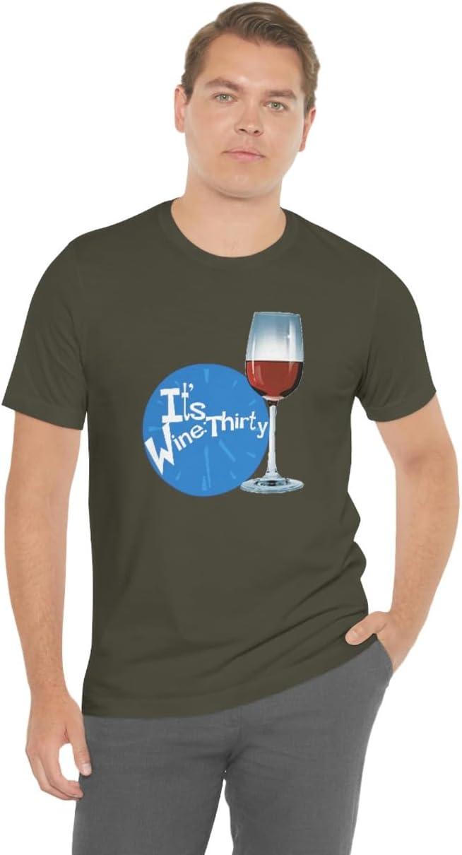 imageIts Wine Thirty Unisex Jersey Short Sleeve TeeArmy