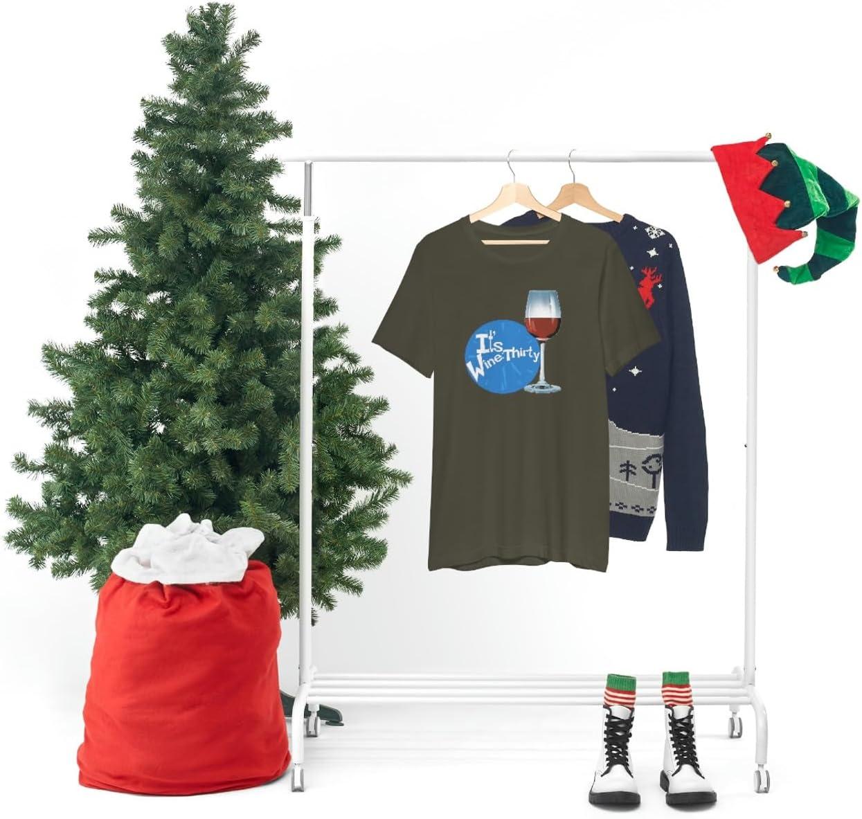 imageIts Wine Thirty Unisex Jersey Short Sleeve TeeArmy