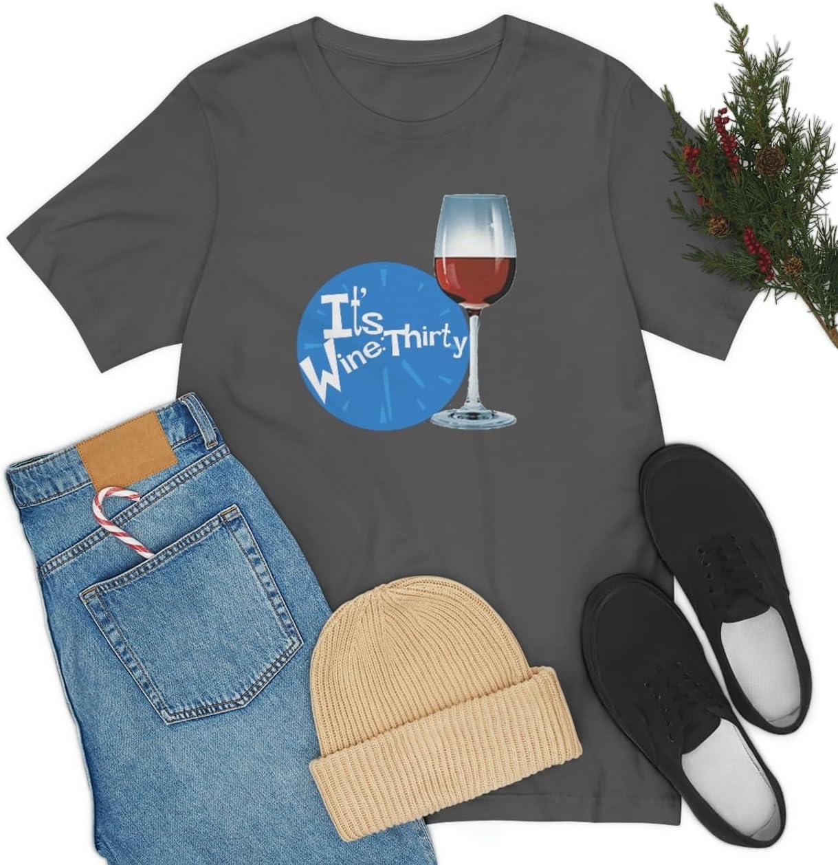 imageIts Wine Thirty Unisex Jersey Short Sleeve TeeAsphalt