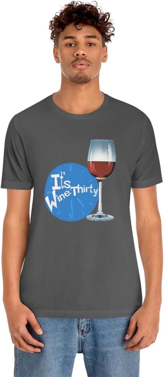 imageIts Wine Thirty Unisex Jersey Short Sleeve TeeAsphalt