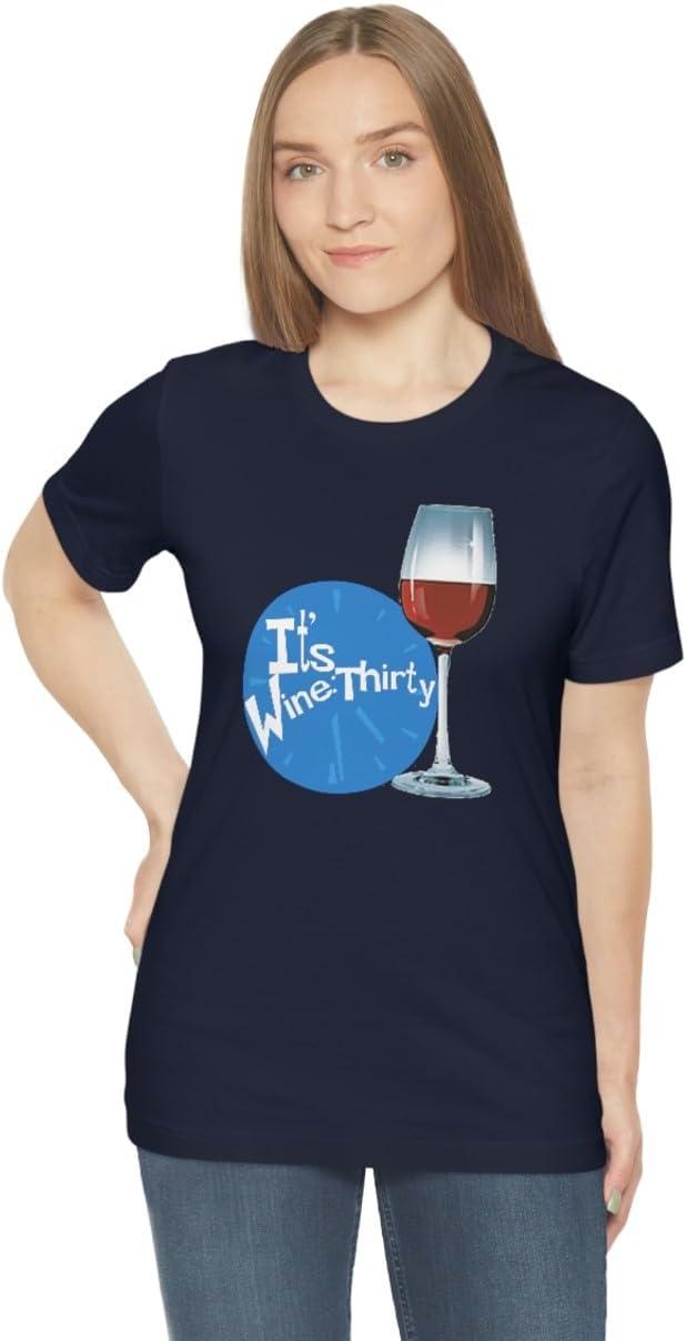 imageIts Wine Thirty Unisex Jersey Short Sleeve TeeNavy