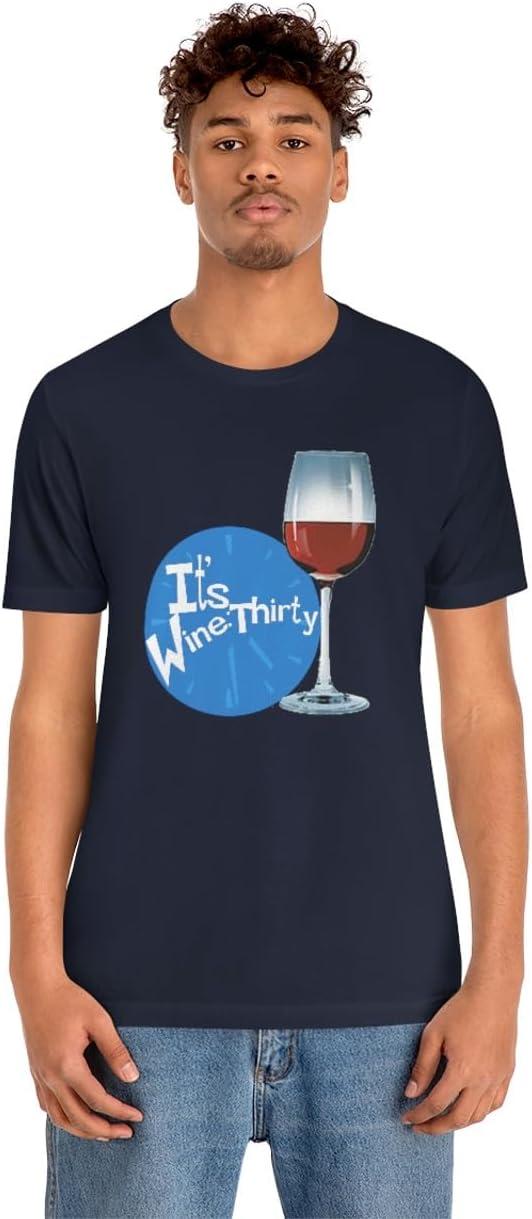 imageIts Wine Thirty Unisex Jersey Short Sleeve TeeNavy
