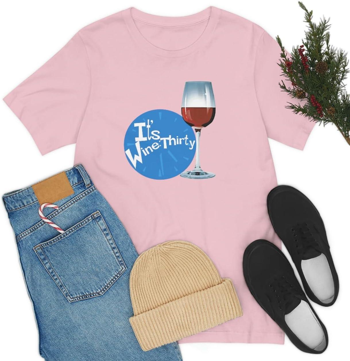 imageIts Wine Thirty Unisex Jersey Short Sleeve TeePink