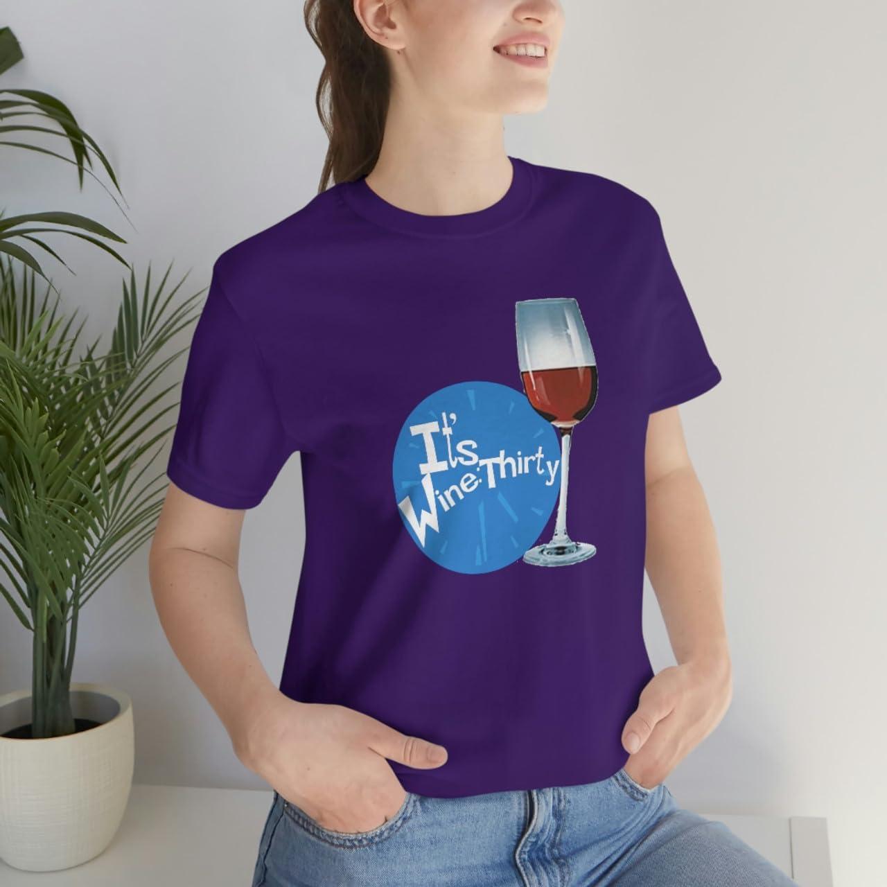 imageIts Wine Thirty Unisex Jersey Short Sleeve TeeTeam Purple