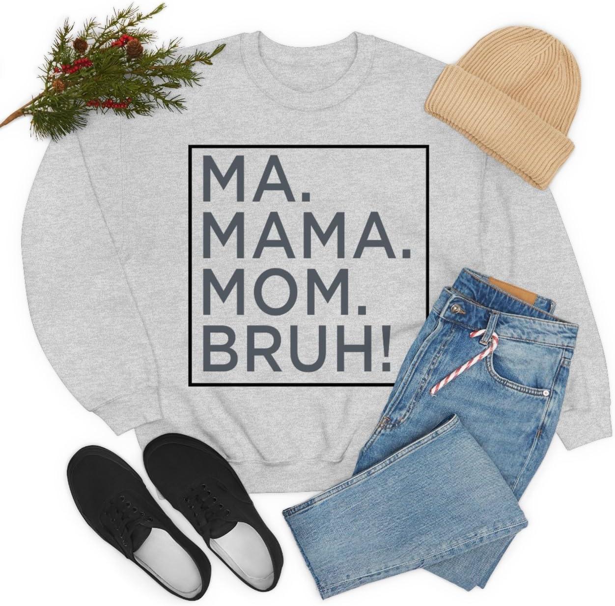 imageMa Mama Mom Bruh SweatshirtAsh