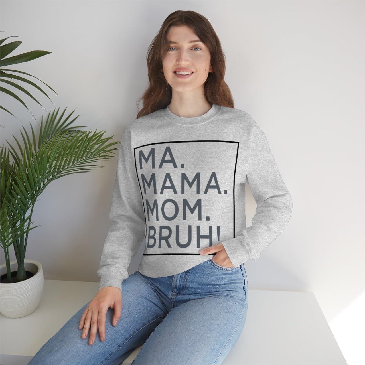 imageMa Mama Mom Bruh SweatshirtAsh