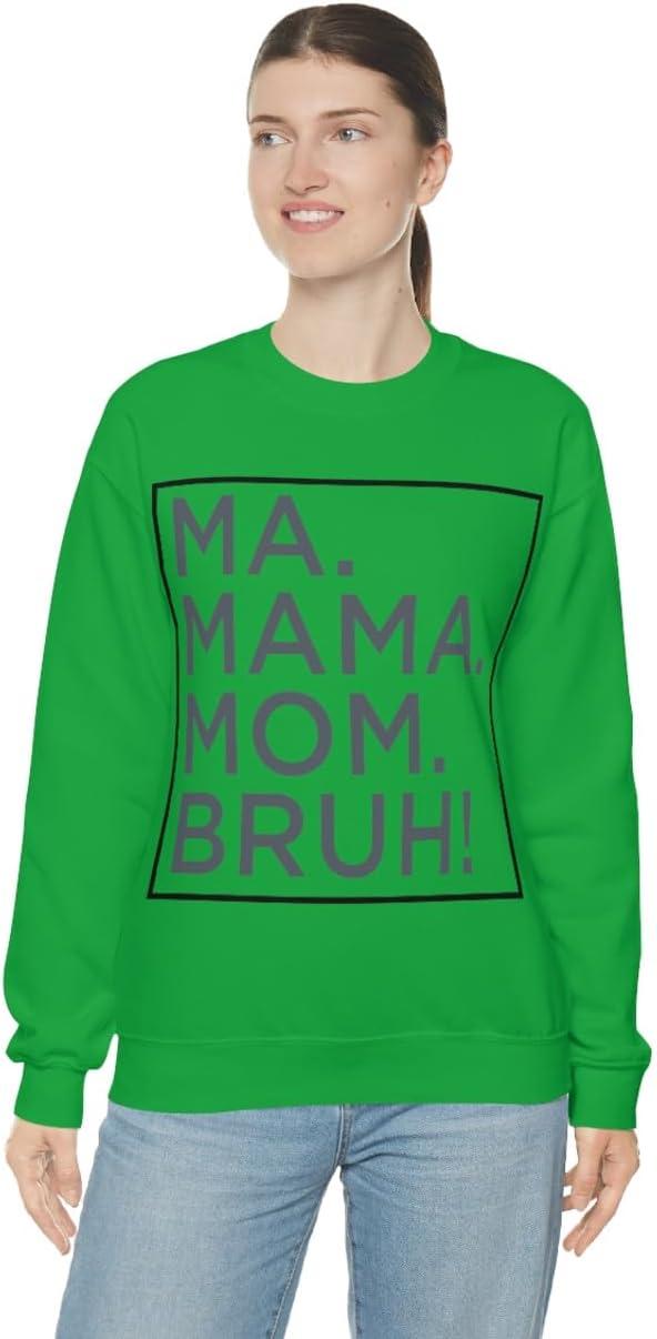 imageMa Mama Mom Bruh SweatshirtIrish Green