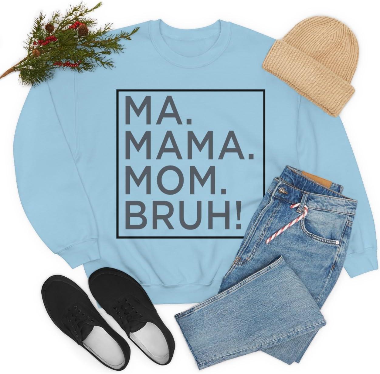 imageMa Mama Mom Bruh SweatshirtLight Blue