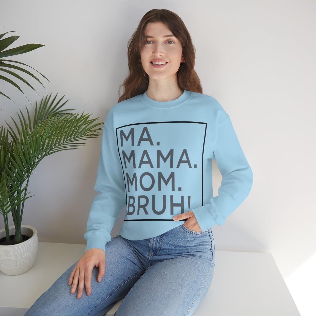 imageMa Mama Mom Bruh SweatshirtLight Blue