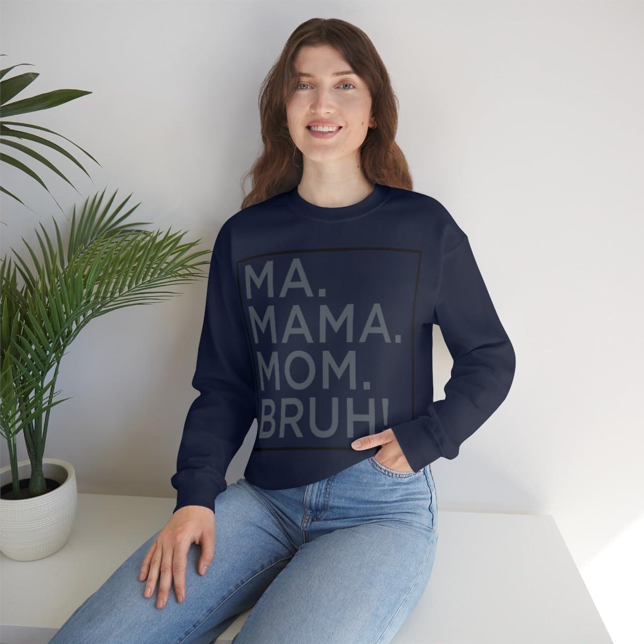 imageMa Mama Mom Bruh SweatshirtNavy