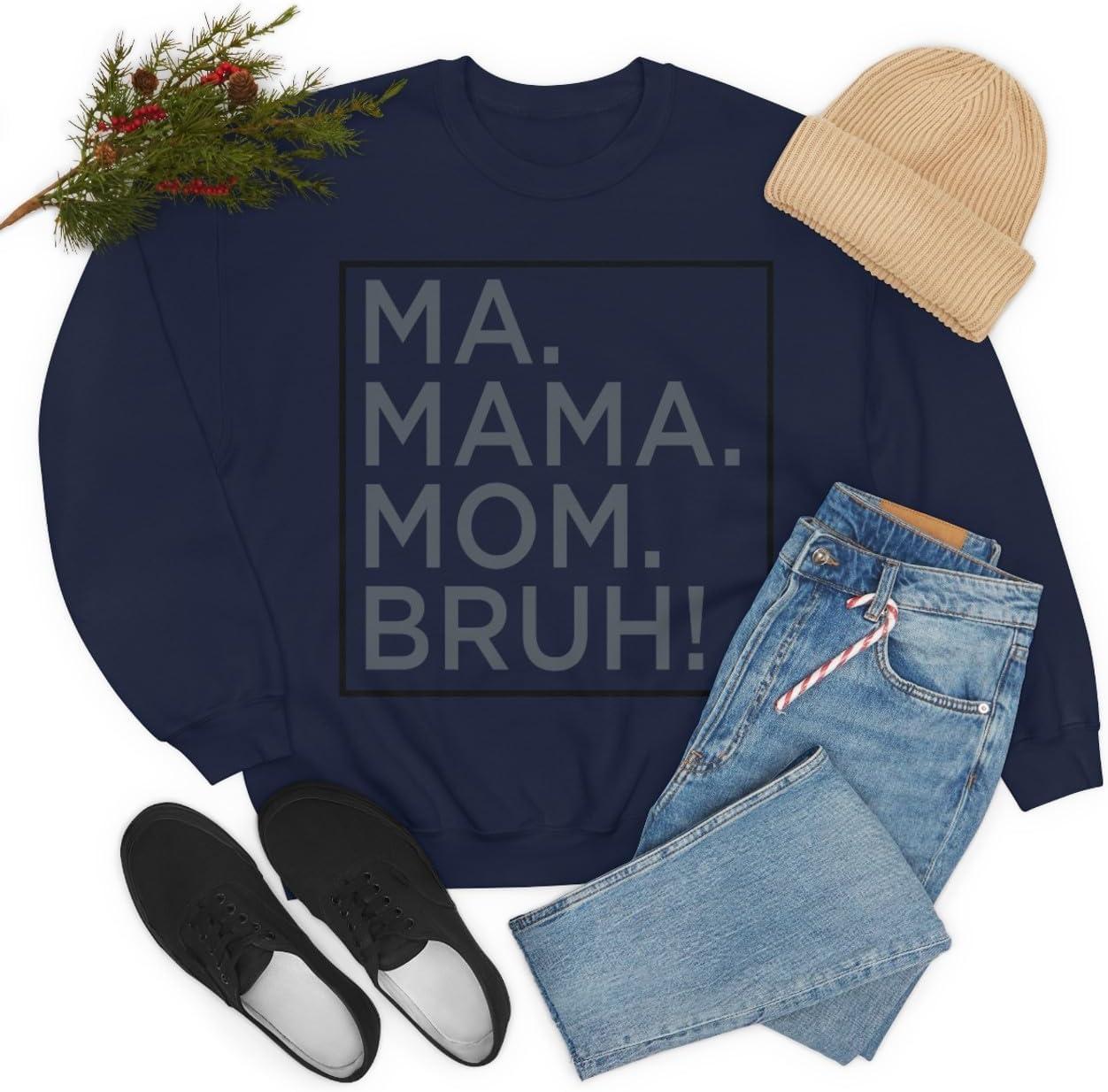imageMa Mama Mom Bruh SweatshirtNavy