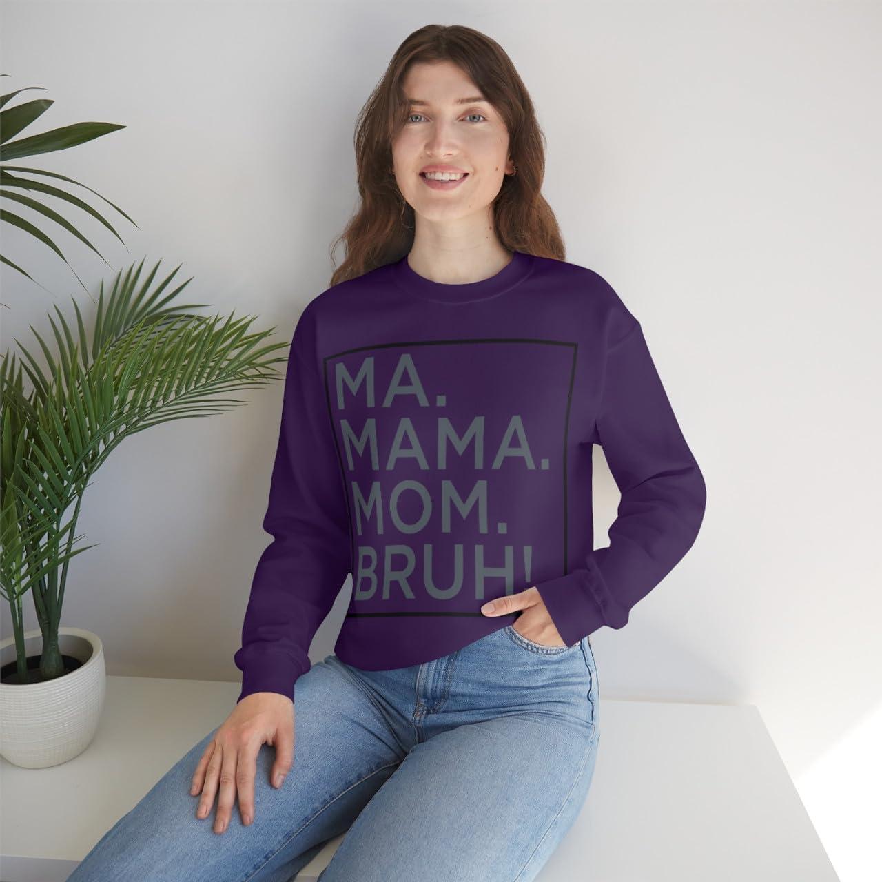 imageMa Mama Mom Bruh SweatshirtPurple