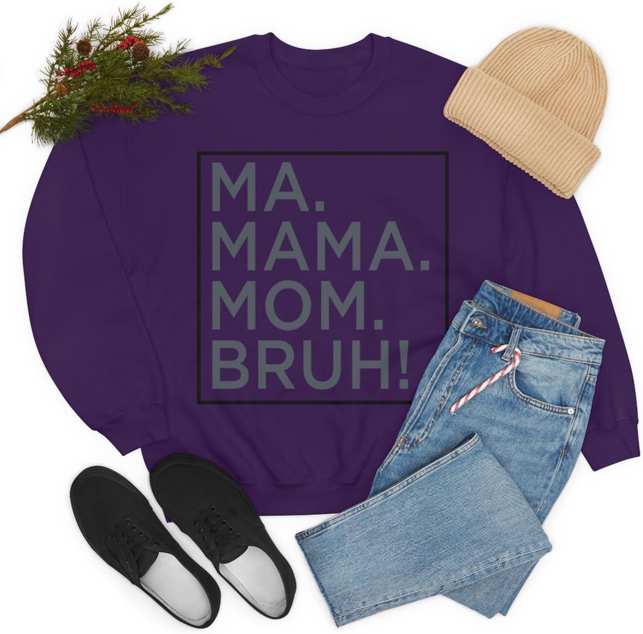 imageMa Mama Mom Bruh SweatshirtPurple