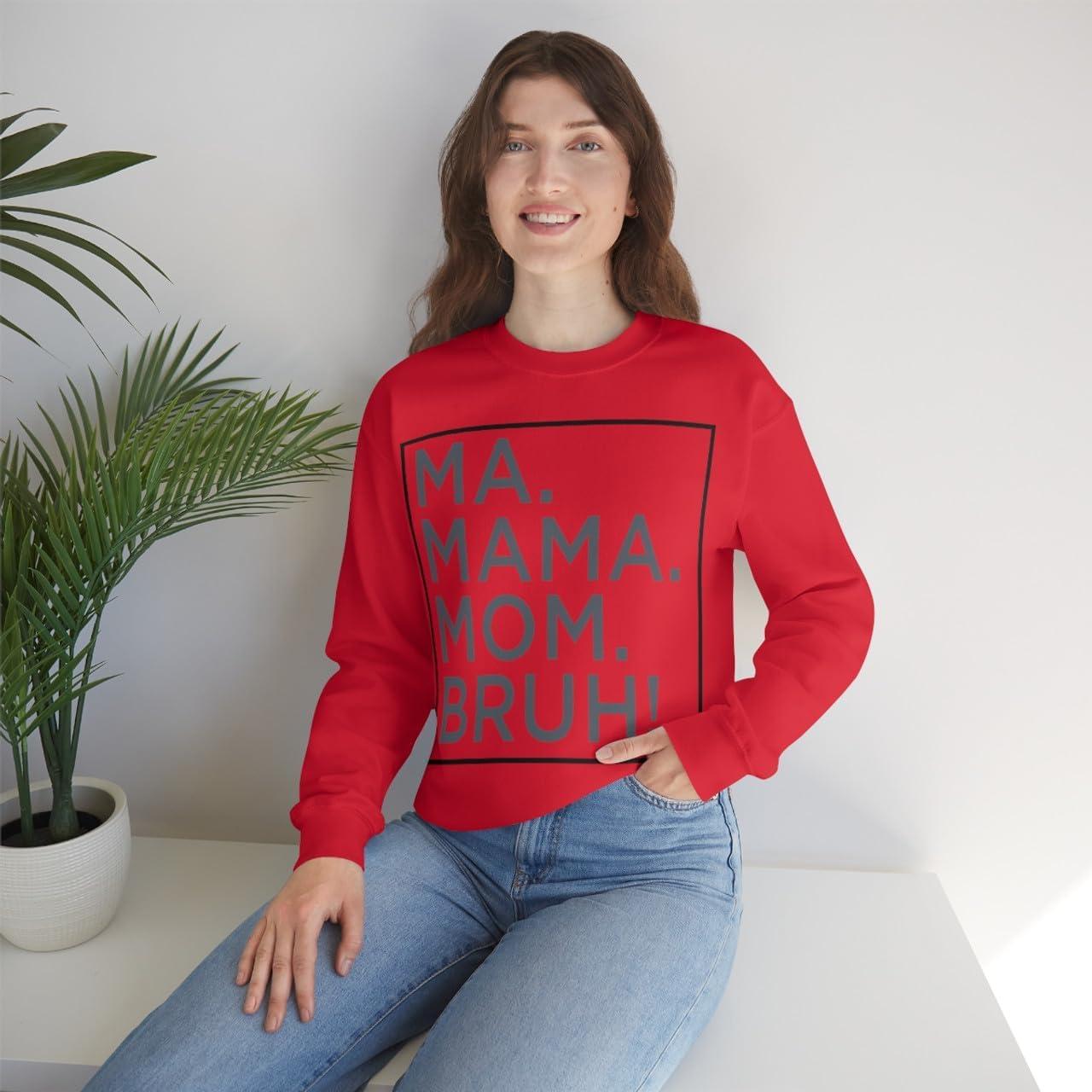 imageMa Mama Mom Bruh SweatshirtRed