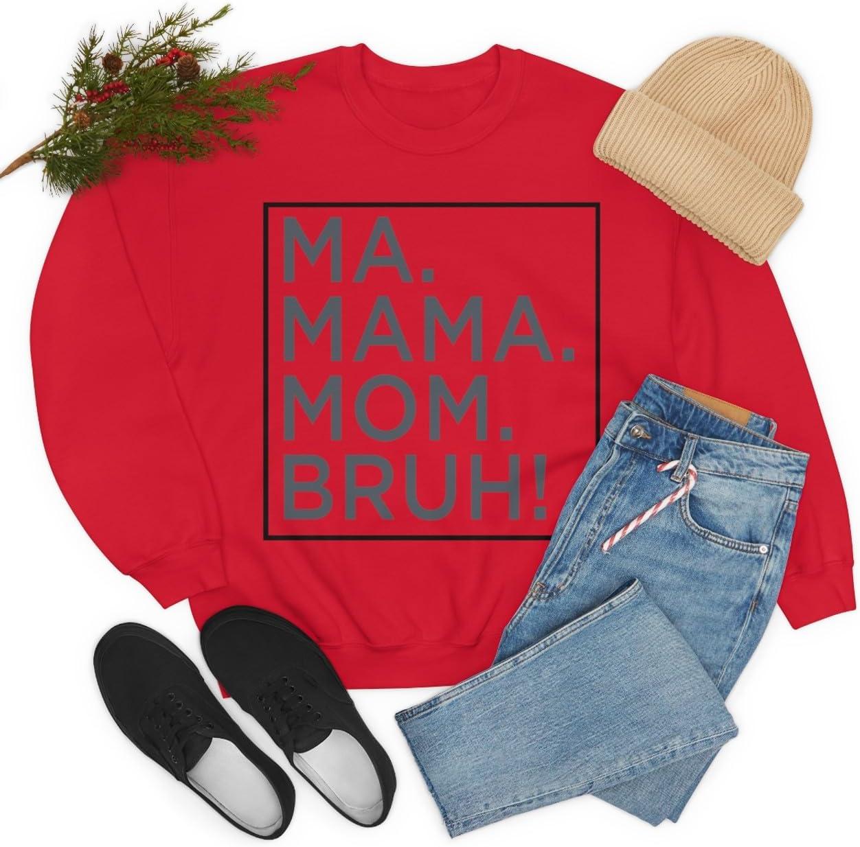 imageMa Mama Mom Bruh SweatshirtRed