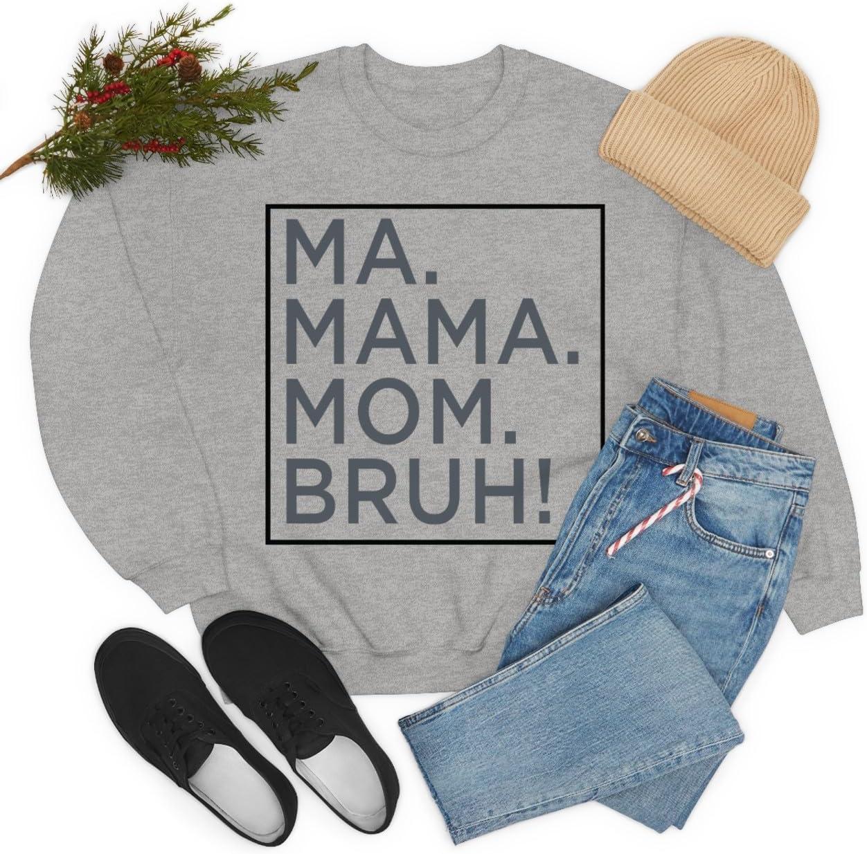 imageMa Mama Mom Bruh SweatshirtSport Grey