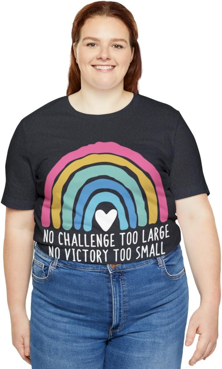 imageNo Challenge Too Large Unisex Jersey Short Sleeve TeeHeather Navy