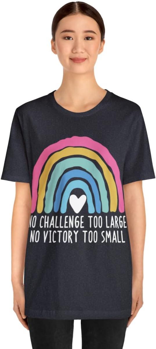 imageNo Challenge Too Large Unisex Jersey Short Sleeve TeeHeather Navy