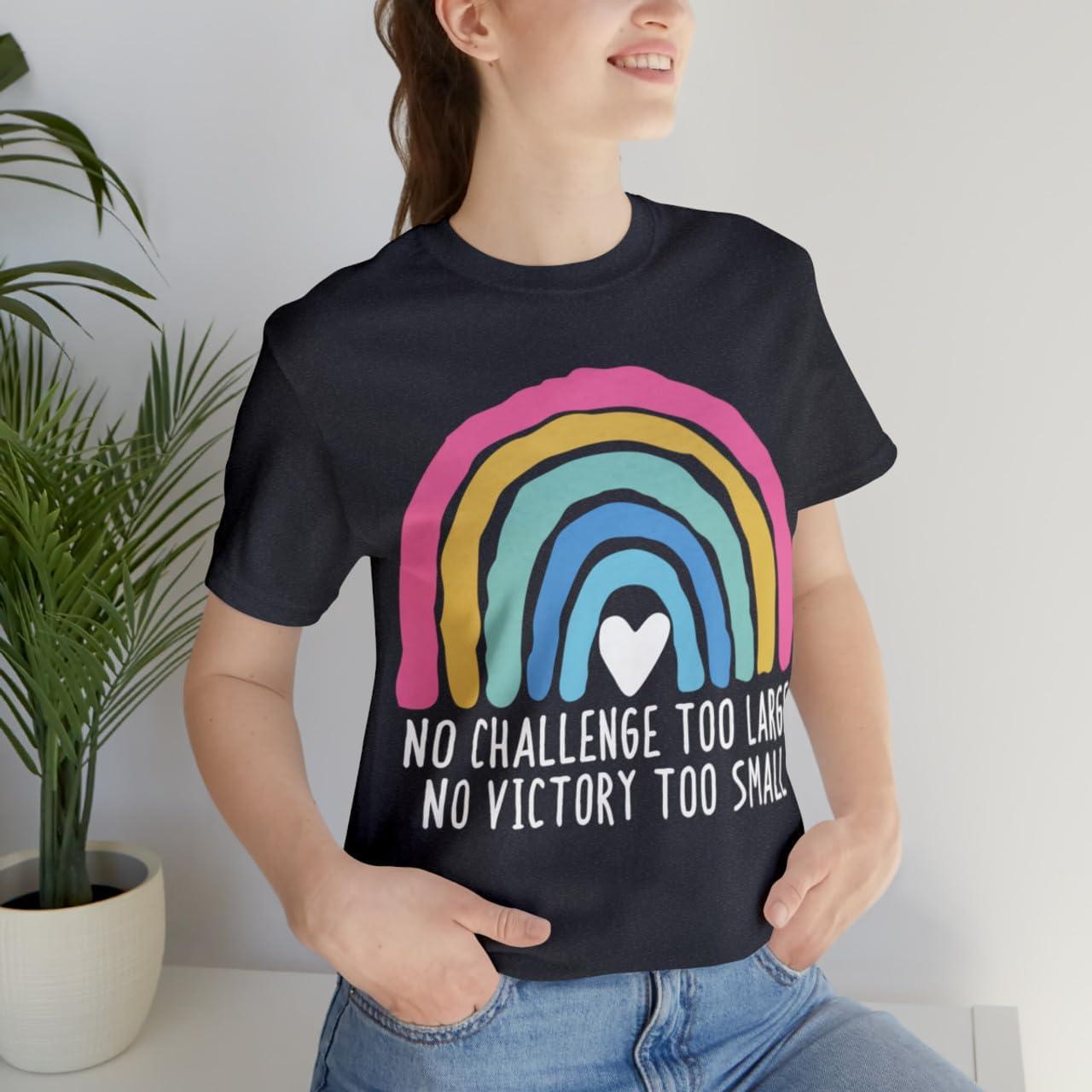 imageNo Challenge Too Large Unisex Jersey Short Sleeve TeeHeather Navy