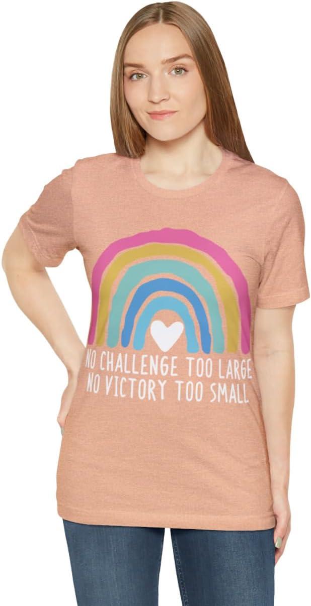 imageNo Challenge Too Large Unisex Jersey Short Sleeve TeeHeather Peach