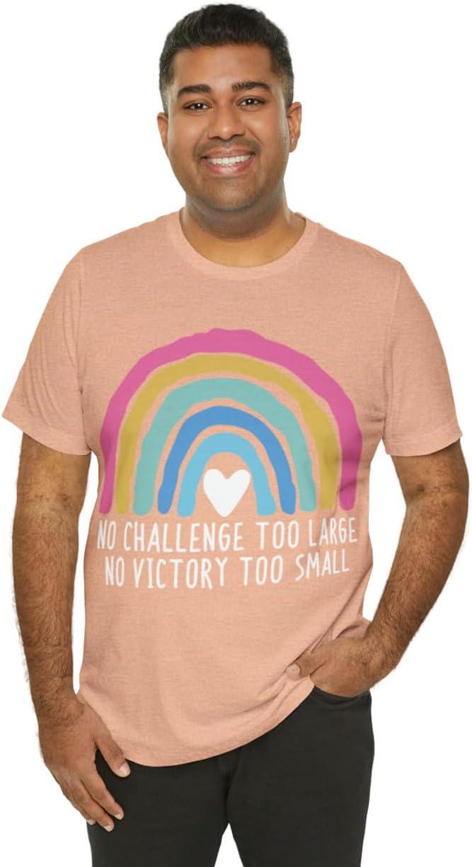imageNo Challenge Too Large Unisex Jersey Short Sleeve TeeHeather Peach