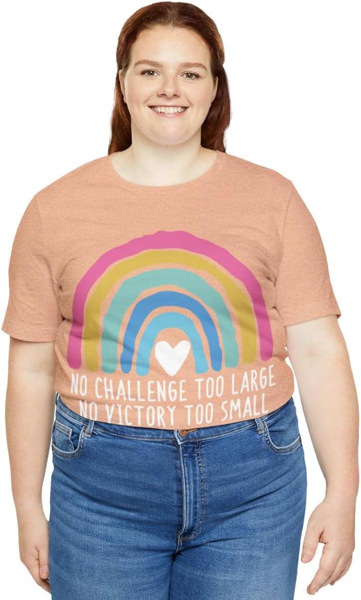 imageNo Challenge Too Large Unisex Jersey Short Sleeve TeeHeather Peach