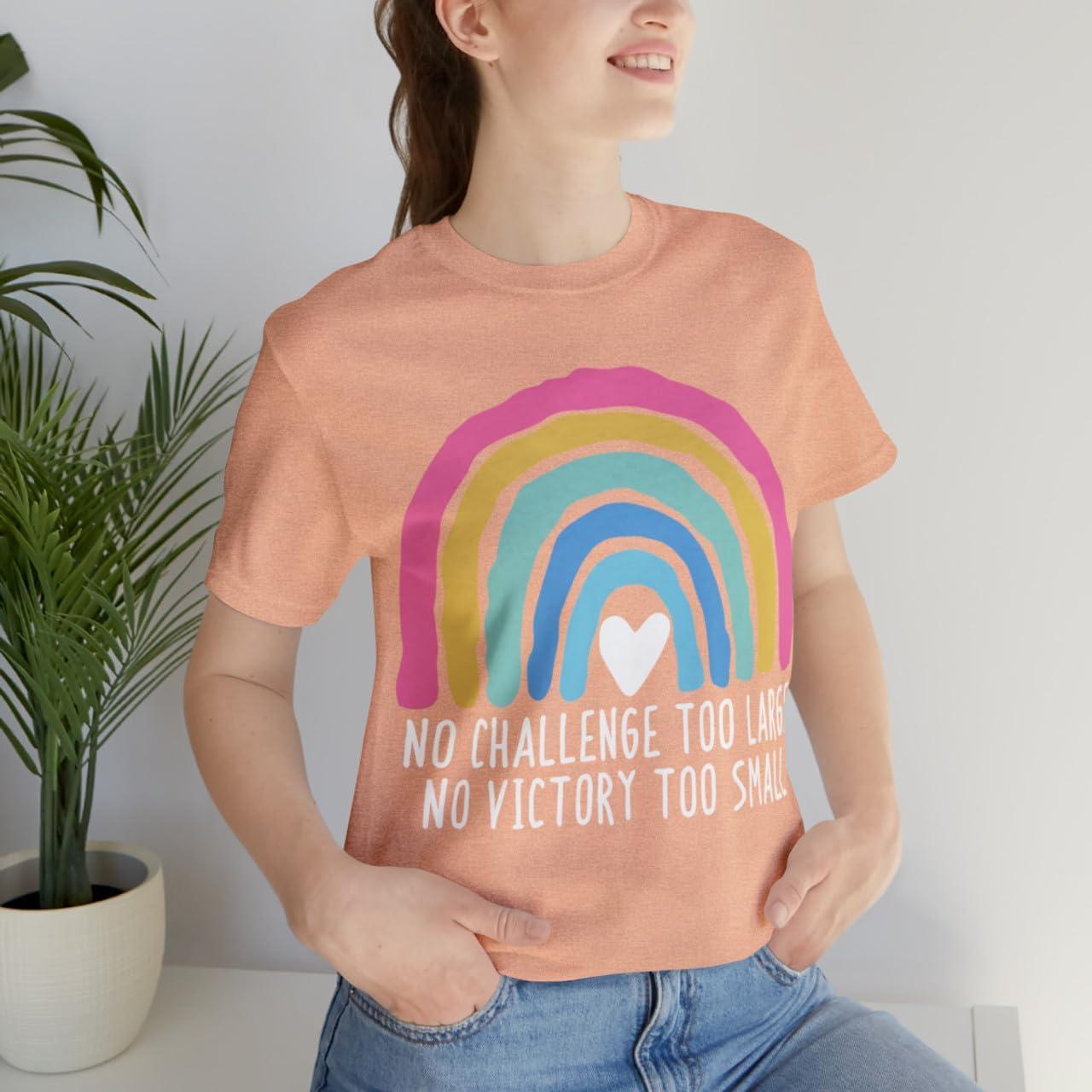 imageNo Challenge Too Large Unisex Jersey Short Sleeve TeeHeather Peach