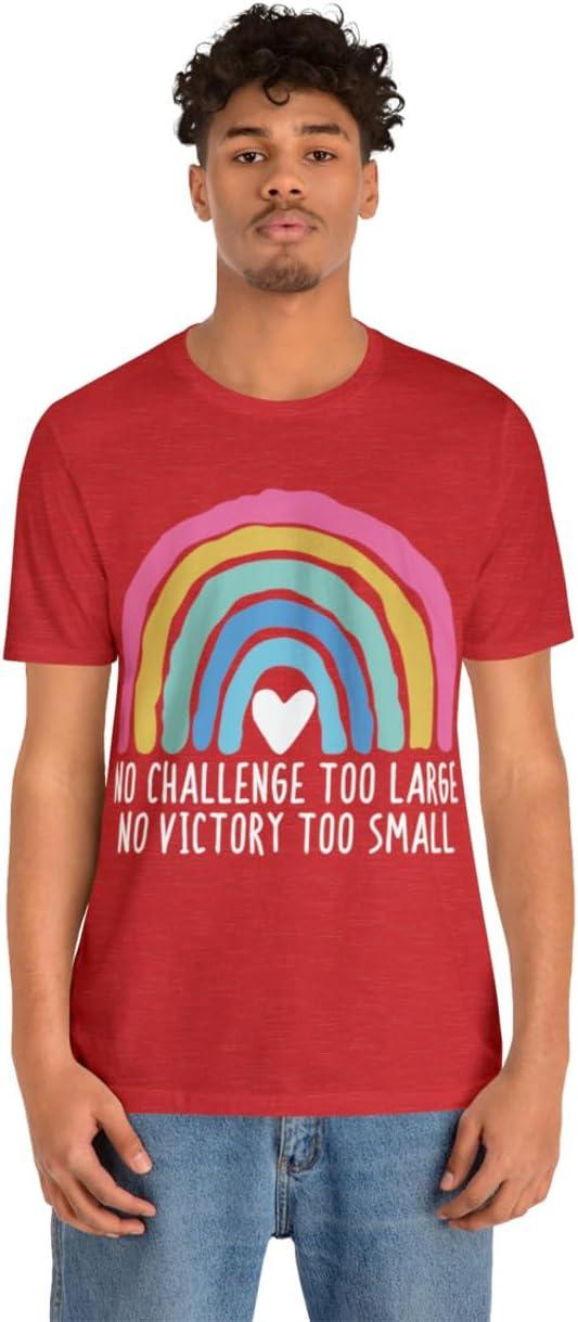 imageNo Challenge Too Large Unisex Jersey Short Sleeve TeeHeather Red