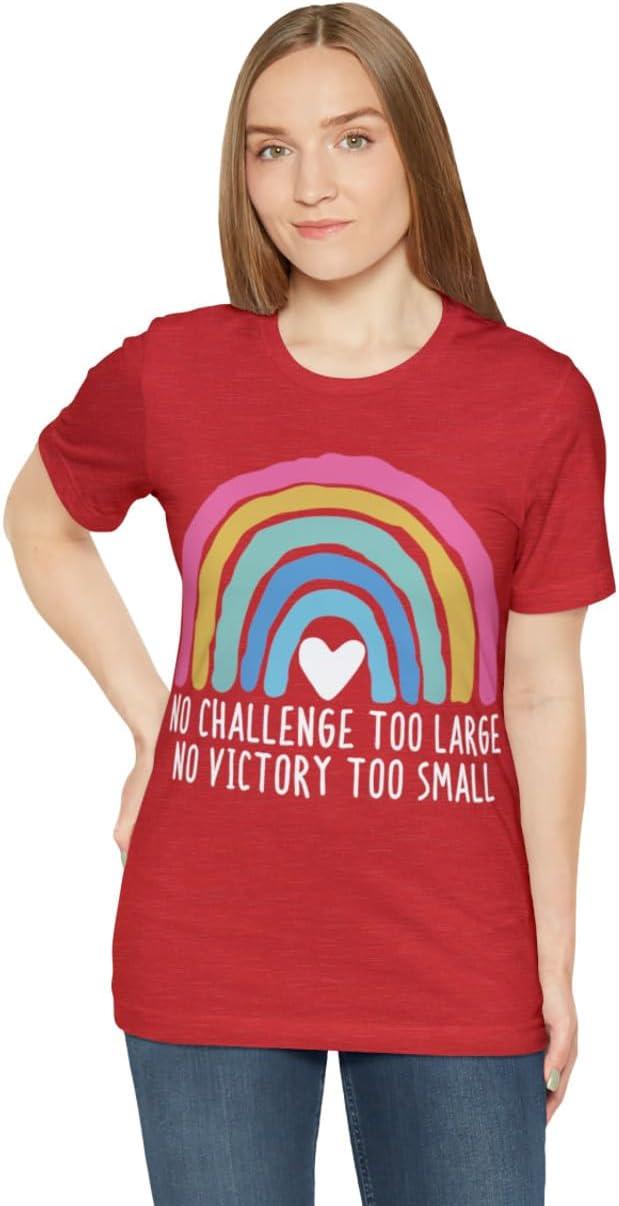 imageNo Challenge Too Large Unisex Jersey Short Sleeve TeeHeather Red