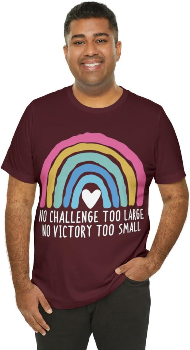 imageNo Challenge Too Large Unisex Jersey Short Sleeve TeeMaroon