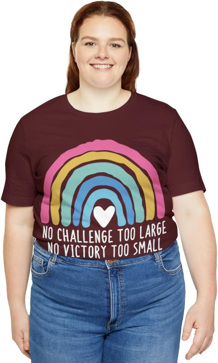 imageNo Challenge Too Large Unisex Jersey Short Sleeve TeeMaroon