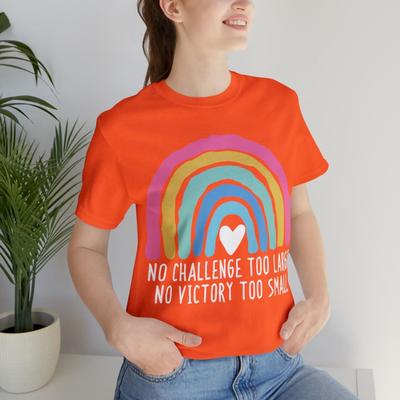 imageNo Challenge Too Large Unisex Jersey Short Sleeve TeeOrange