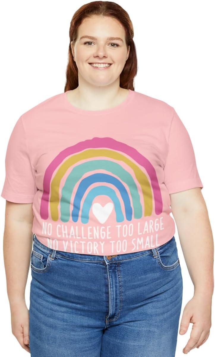 imageNo Challenge Too Large Unisex Jersey Short Sleeve TeePink