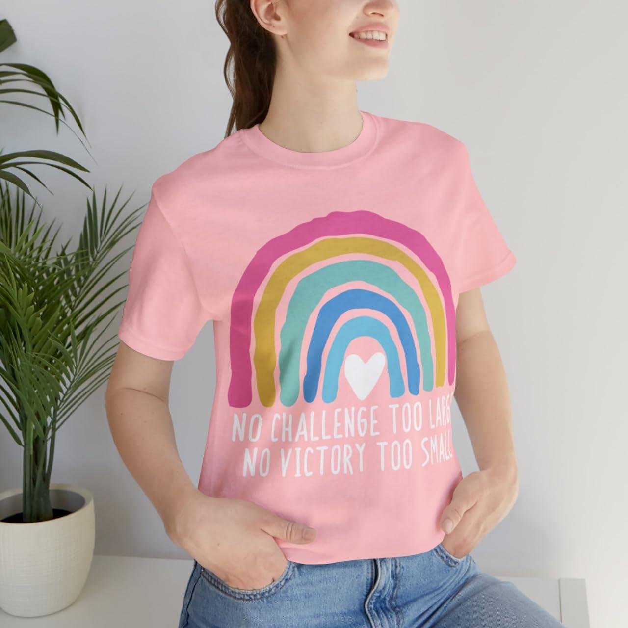 imageNo Challenge Too Large Unisex Jersey Short Sleeve TeePink