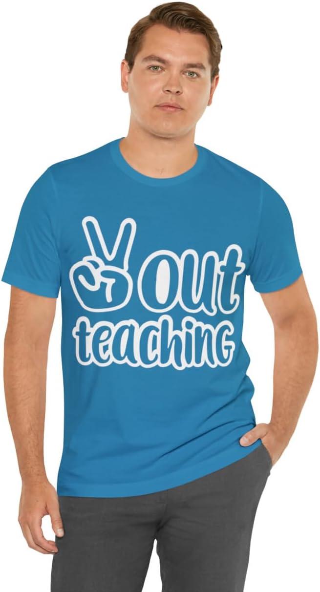 imagePeace Out Teaching Unisex Jersey Short Sleeve TeeAqua