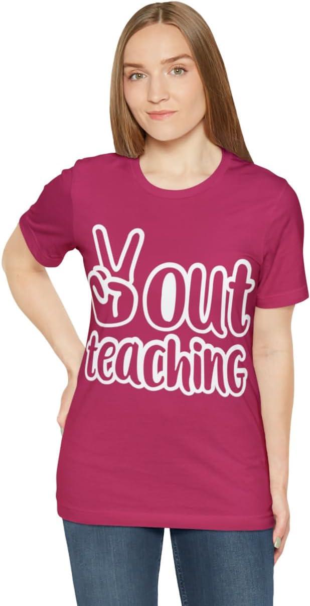 imagePeace Out Teaching Unisex Jersey Short Sleeve TeeBerry