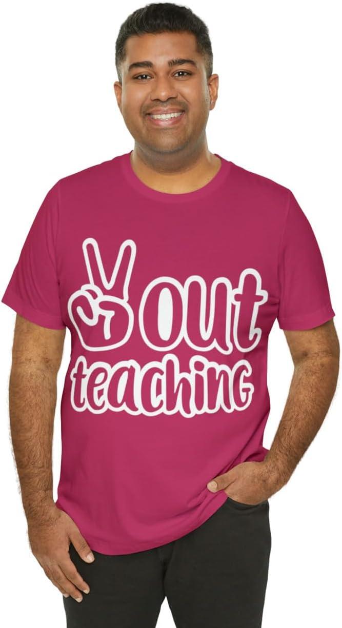 imagePeace Out Teaching Unisex Jersey Short Sleeve TeeBerry