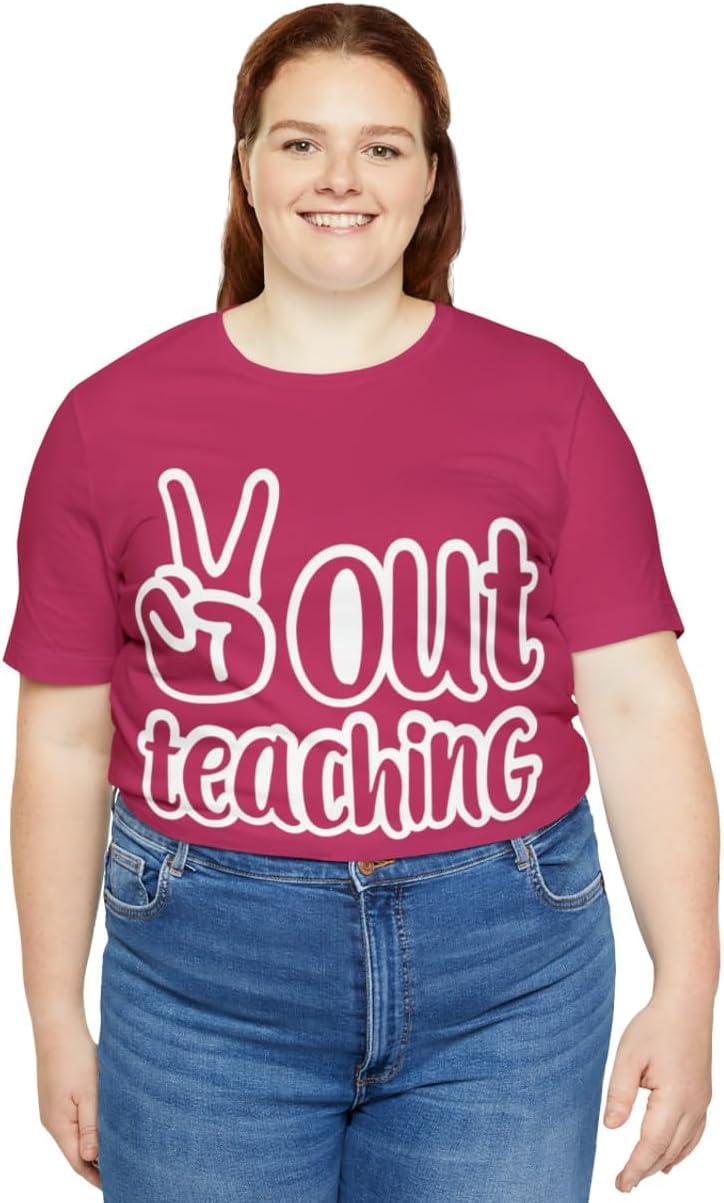 imagePeace Out Teaching Unisex Jersey Short Sleeve TeeBerry