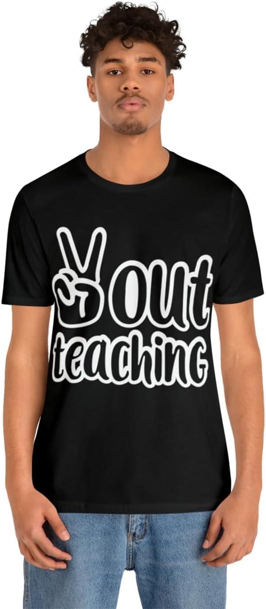 imagePeace Out Teaching Unisex Jersey Short Sleeve TeeBlack