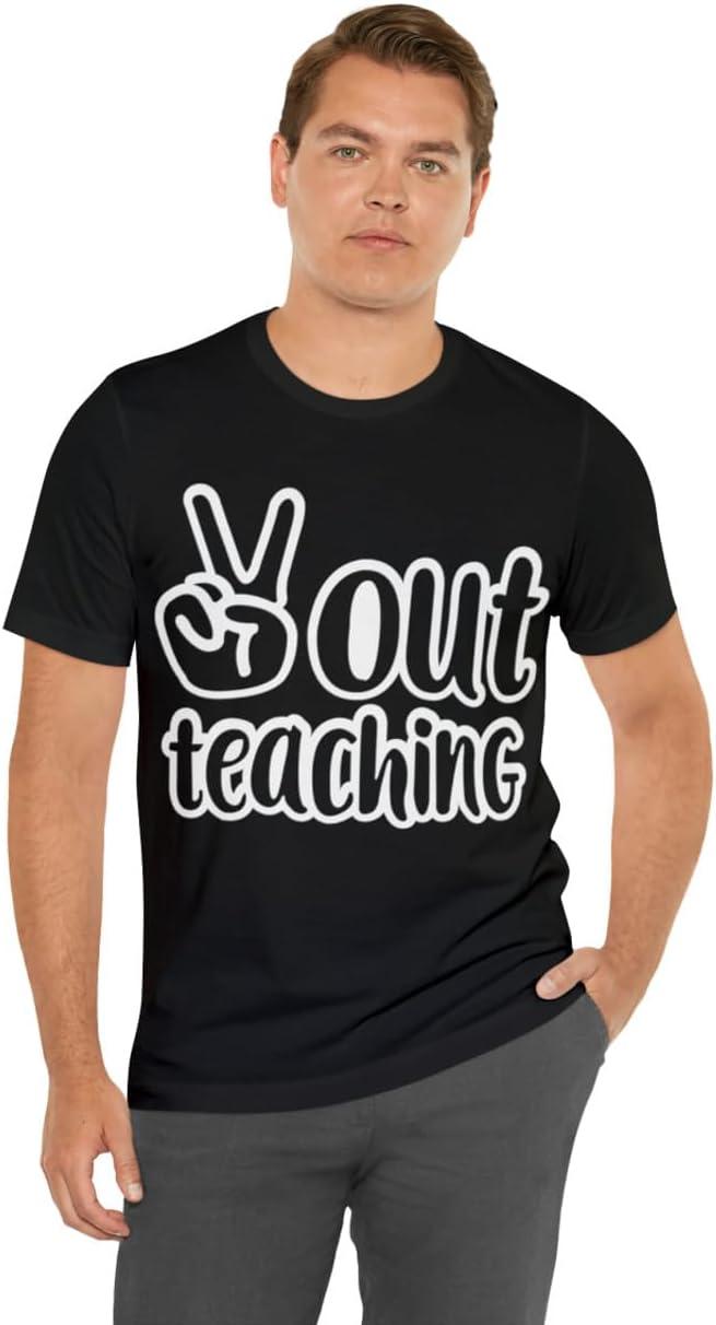 imagePeace Out Teaching Unisex Jersey Short Sleeve TeeBlack