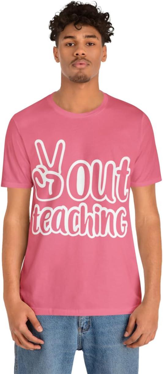 imagePeace Out Teaching Unisex Jersey Short Sleeve TeeCharity Pink