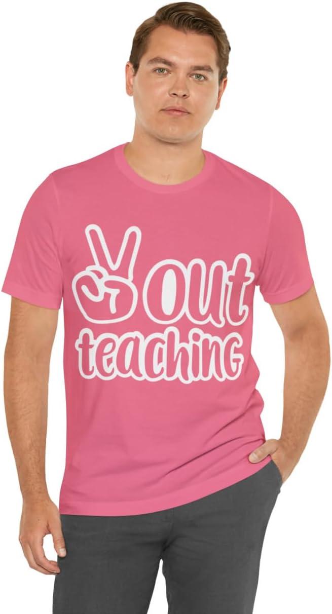 imagePeace Out Teaching Unisex Jersey Short Sleeve TeeCharity Pink