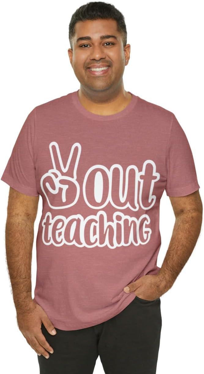 imagePeace Out Teaching Unisex Jersey Short Sleeve TeeHeather Mauve